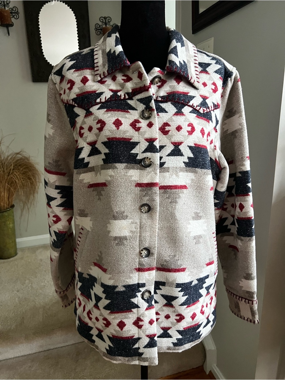 Idyllwind Esterbrook Southwestern Blanket Shacket Size M Miranda Lambert